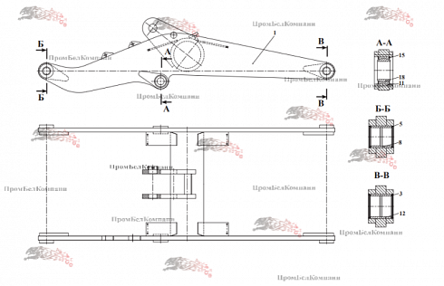 Стрела погрузочного оборудования 350С4.14.01.000 для Амкодор 352