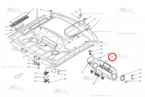 Заслонка управления B81.01033 для свеклоуборочного комбайна Grimme Rexor 620/630