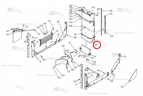 Стенка канала 015.82519 для свеклоуборочного комбайна Grimme Rexor 620/630