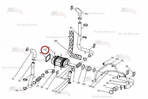 Воздушный фильтр PSD 12-0076 B80.00281 для свеклоуборочного комбайна Grimme Rexor 620/630