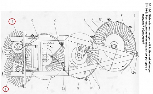 Очистительные роторы для свеклоуборочного комбайна Franz kleine SF 10-2 (Кляйн СФ 10-2)