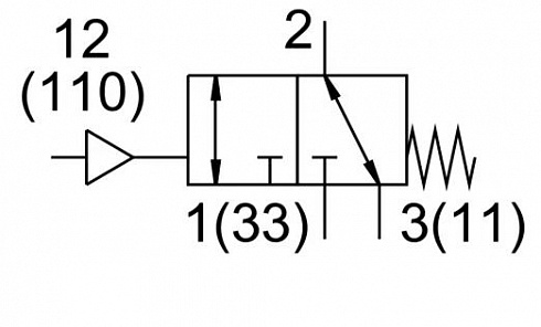 Пневмораспределитель с электроуправлением FESTO VL/O-3-1/4 9984