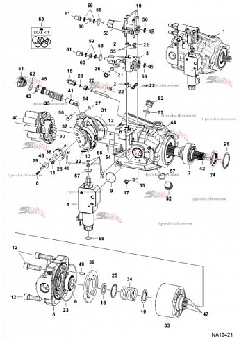 Гидронасос аксиально-поршневой Casappa 65090068 / 7275894 ( 0325686R-002 ) для Bobcat TL38.70HF, TL43.80HF, TL34.65HF, TL923, V923