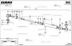 Картинка гидроцилиндр 0000847831 для комбайна claas lexion 560