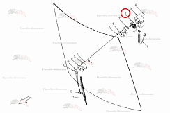 Картинка запчастей: Мотор стеклоочистителя B81.01049 для свеклоуборочного комбайна Grimme Rexor 620/630