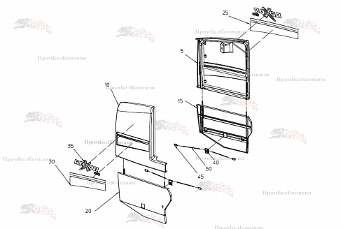 Боковая крышка двигателя SPI.00734 для свеклоуборочного комбайна Grimme Rexor 620/630