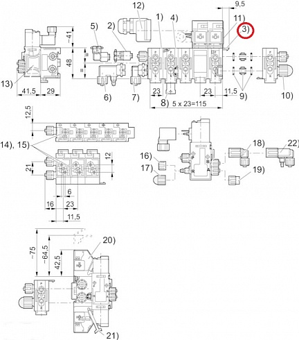 Клапан Bosch REXROTH 8985003722 / 898 500 372 2 / 898-500-372-2