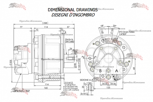 Изображение Гидромотор радиально-поршневой SAI GM05-200-8H-D31