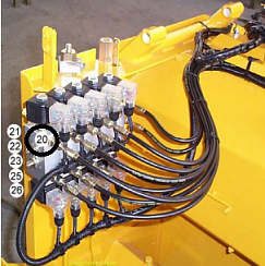 Картинка запчастей: Блок управления 20-100-053-054 для свеклоуборочного комбайна Franz kleine SF 10-2 (Кляйн СФ 10-2)