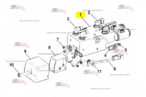 Гидравлический клапан контроля HYDAC 3780243 333/D0624 для техники JCB