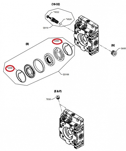 Уплотнение насоса подпитки Sauer Danfoss 11126777 для гидронасосов H1P045-100