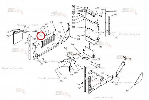 Диагональная стойка 057.06600 для свеклоуборочного комбайна Grimme Rexor 620/630