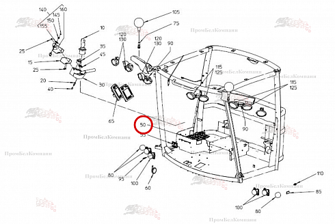 Плата центральной электрики кабины B94.04297 для свеклоуборочного комбайна Grimme Rexor 620/630