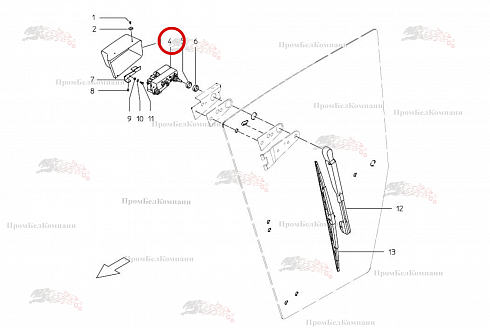 Мотор стеклоочистителя B81.01162 для свеклоуборочного комбайна Grimme Rexor 620/630
