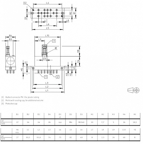 Пневматический  клапан (распределитель) FESTO VL-5-PK-3 / VZ0-3-PK-3