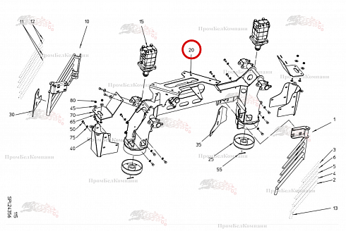 Рама 100.99220 для свеклоуборочного комбайна Grimme Rexor 620/630