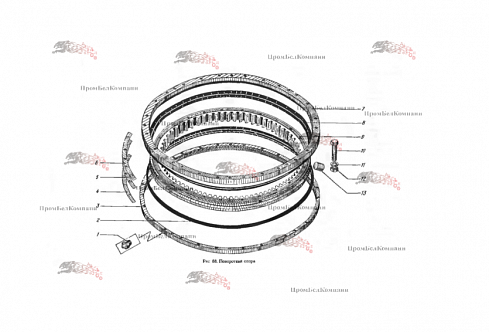 Опора поворотная (опорно-поворотное устройство) 1400-1 для экскаватора ЭО-3322