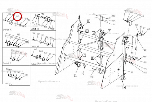 Опорный ролик 128 200.41882 для свеклоуборочного комбайна Grimme Rexor 620/630