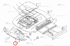 Картинка запчастей: Световой козырек B81.00898 для свеклоуборочного комбайна Grimme Rexor 620/630