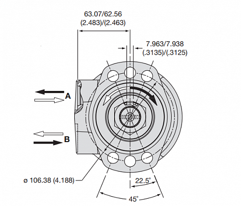 TG0280 Гидромотор героторный Parker TG0280EB451AAAA