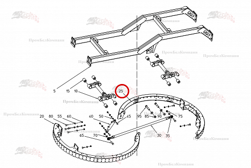 Рама гребенки-звездочка-3 101.01743 для свеклоуборочного комбайна Grimme Rexor 620/630