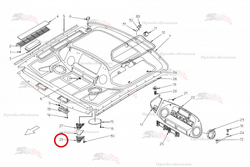 Вентиляционная форсунка B81.01040 для свеклоуборочного комбайна Grimme Rexor 620/630