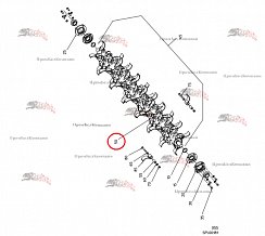 Картинка запчастей: Роторный вал 101.01896 для свеклоуборочного комбайна Grimme Rexor 620/630