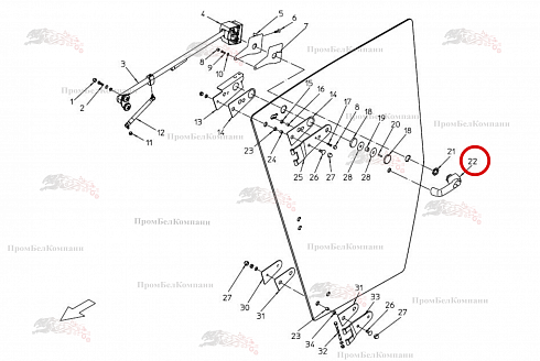 Ручка снаружи B81.00623 для свеклоуборочного комбайна Grimme Rexor 620/630
