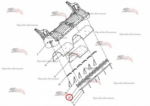 Планка ножа 015.73202 для свеклоуборочного комбайна Grimme Rexor 620/630