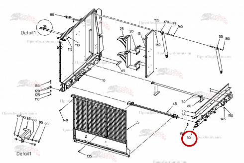 Поперечная несущая балка 100.94541 для свеклоуборочного комбайна Grimme Rexor 620/630