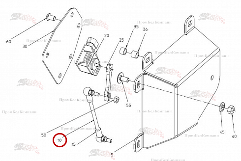 Резьбовая тяга 099.00366 для свеклоуборочного комбайна Grimme Rexor 620/630