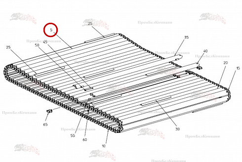 Поперечное дно 201.03397 для свеклоуборочного комбайна Grimme Rexor 620/630