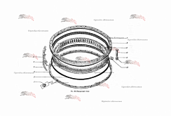 Картинка запчастей: Опора поворотная (опорно-поворотное устройство) 1400-1 для экскаватора ЭО-3322