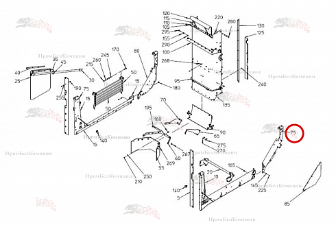 Впускная часть впереди 100.94371 для свеклоуборочного комбайна Grimme Rexor 620/630