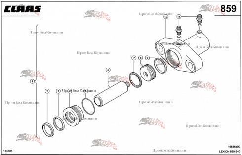 Гидроцилиндр 0000407210 для комбайна CLAAS LEXION 560