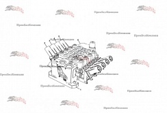 Картинка гидрораспределитель bosch rexroth r908407001 a  / jcb 333/h7010 400/k0853 для jcb 535, jcb 536, jcb 541