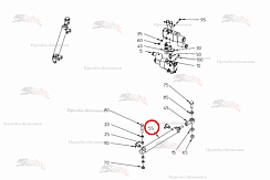 Картинка запчастей: Пневмоцилиндр 25-160-280 B89.12107 для свеклоуборочного комбайна Grimme Rexor 620/630