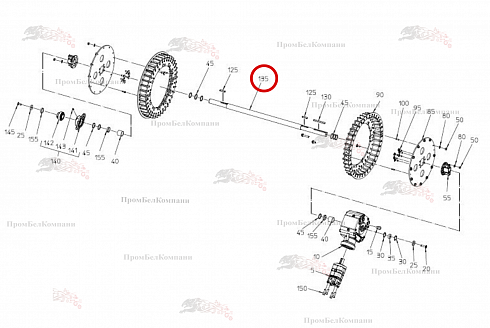 Приводной вал 037.06985 для свеклоуборочного комбайна Grimme Rexor 620/630