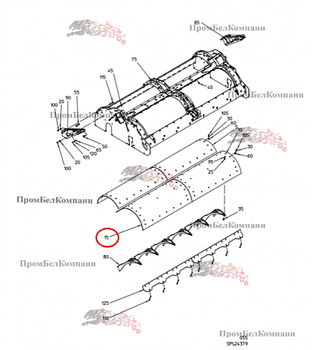 Обшивка 076.07060 для свеклоуборочного комбайна Grimme Rexor 620/630