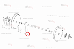 Картинка запчастей: Вал 031.03867 для свеклоуборочного комбайна Grimme Rexor 620/630