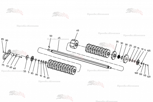 Транспортировочный вал SPI.01402 для свеклоуборочного комбайна Grimme Rexor 620/630