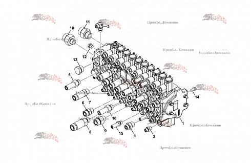 Гидрораспределитель Bosch Rexroth  R908407499A 335/K4004 для  JCB 55Z-1 T3