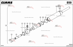 Картинка гидроцилиндр 0000405711 для комбайна claas lexion 560