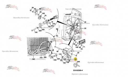 Гидромотор вентилятора JCB 332/H3701 / Bucher 200102433404 для JCB 506-23TC