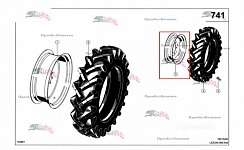 Картинка запчастей: Диск колёсный Claas Lexion 560   0007570541 / 757054 / 757054.1 / 7570540 / 757054.0 / DW15L x 24