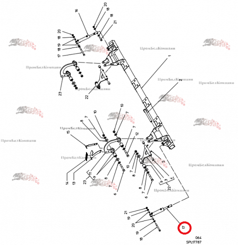 Гидроцилиндр ведущий (цилиндр двойного действия) 092.02166 для свеклоуборочного комбайна Grimme Rexor 620/630