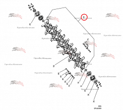 Картинка запчастей: Роторный вал 201.03775 для свеклоуборочного комбайна Grimme Rexor 620/630