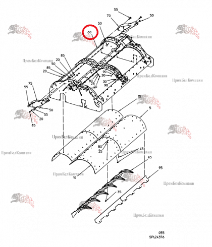 Корпус 101.07254 для свеклоуборочного комбайна Grimme Rexor 620/630