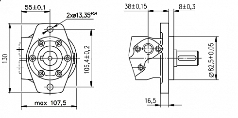 Гидромотор героторный M+S Hydraulic MR 80 CDV/4