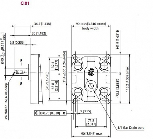 SNU2/8D Гидромотор шестеренный SAUER DANFOSS SNU2/8 D CI01 1/6L ( SNU2/8DCI011/6L )